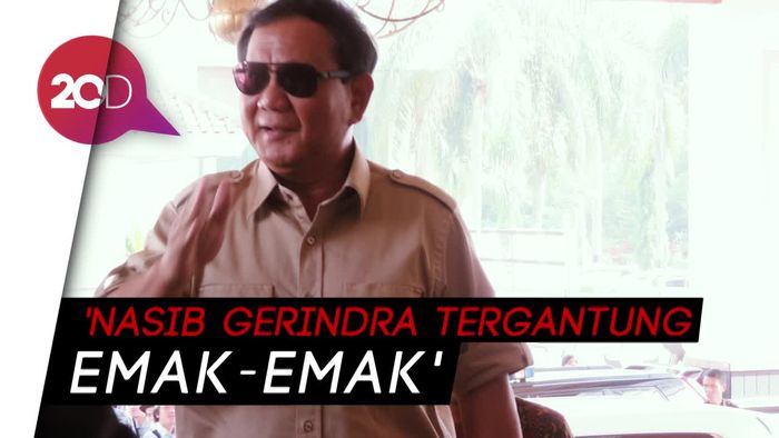 Prabowo: Tanpa Emak-emak, Gerindra Tak Lolos Verifikasi KPU