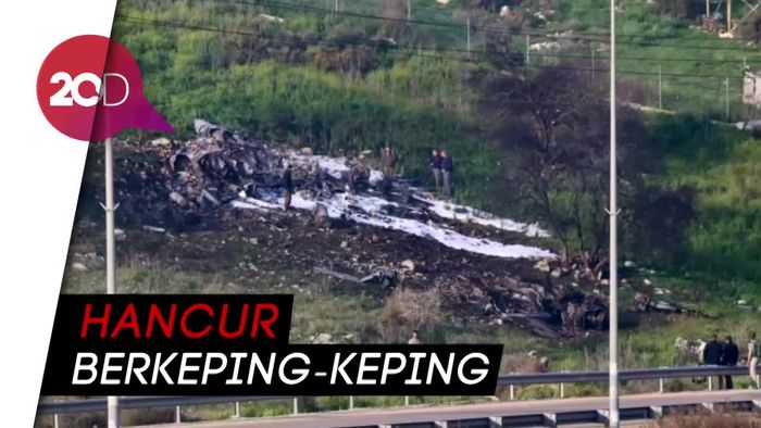 Penampakan Jet Tempur Israel yang Ditembak Jatuh