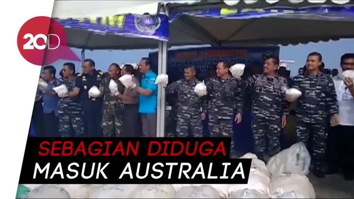 TNI AL Hentikan Penyelundupan 1,1 dari 3 Ton Narkoba