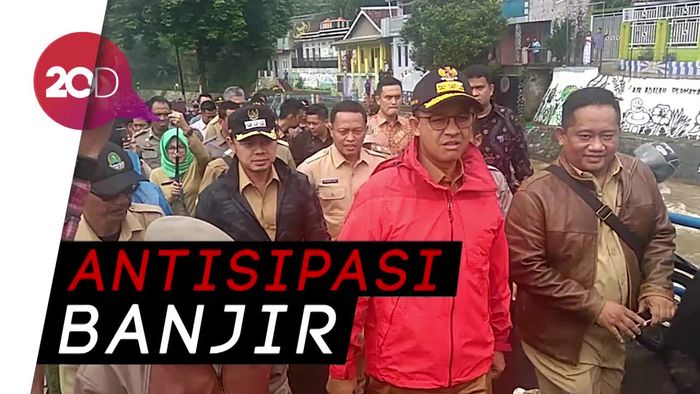 Bersama Wali Kota Bogor, Anies Tinjau Bendung Katulampa