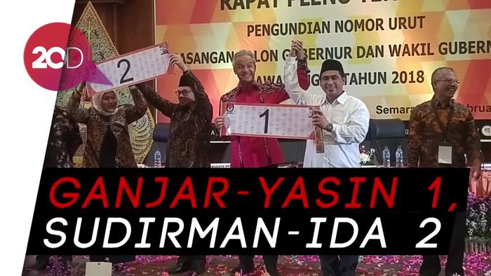 KPU Jateng Tetapkan Nomor Urut Paslon Pilgub