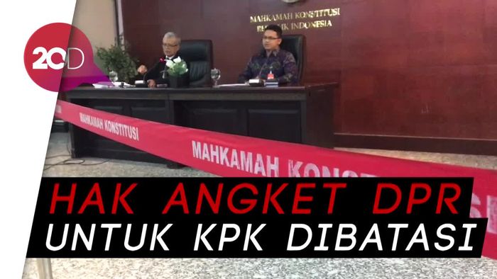MK Tegas Nyatakan DPR Tak Bisa Angket Tugas dan Wewenang KPK!