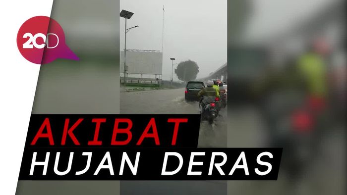 Jalan di Bandara Soetta Tergenang Air