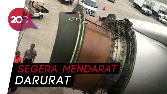 Penutup Mesin Pesawat Robek, Penumpang Panik