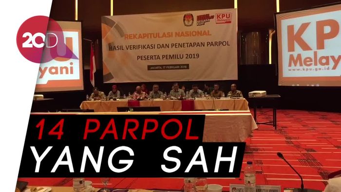 Ini 14 Parpol yang Sah jadi Peserta Pemilu 2019