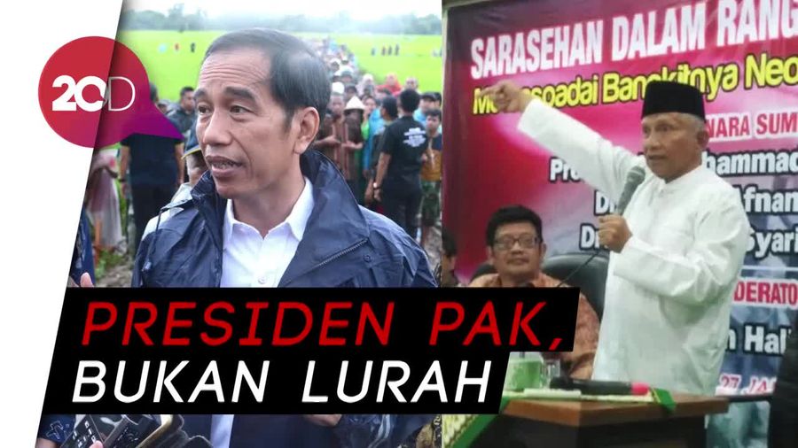 Astaga! Amien Rais Sebut Jokowi Lurah Negeri