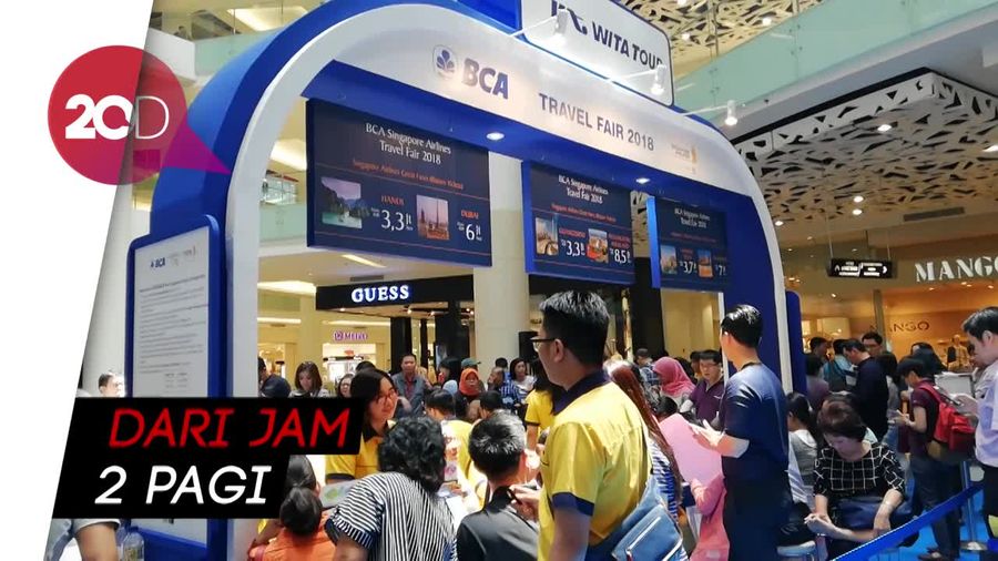 Rela Antre Semalaman untuk Tiket Murah di SIA-BCA Travel Fair 2018