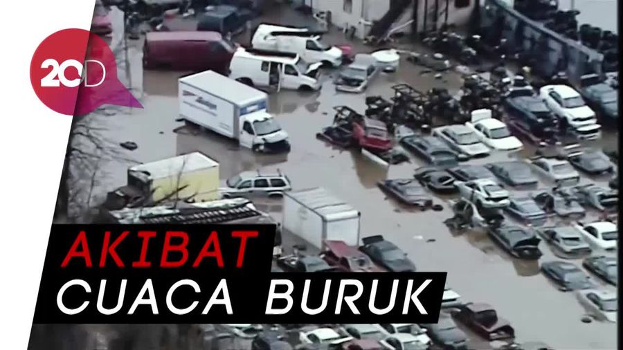  Diterpa Hujan Deras, Amerika Dilanda Banjir