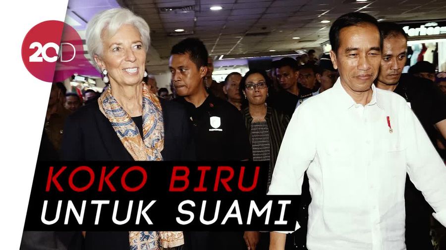 Saat Jokowi Temani Bos IMF Beli Baju Koko di Tanah Abang