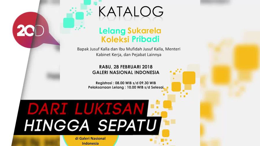 Barang-barang Pribadi Wapres JK hingga Menteri Dilelang