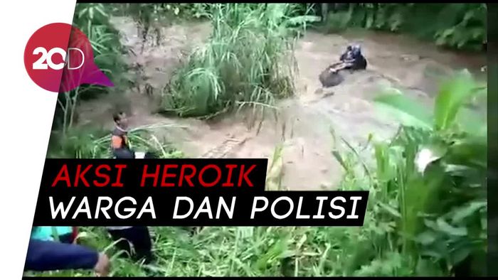 Menegangkan! Aksi Penyelamatan 2 Pria Nyaris Tenggelam