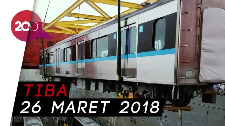 Dua Set Kereta MRT Tengah Dipersiapkan Menuju Jakarta