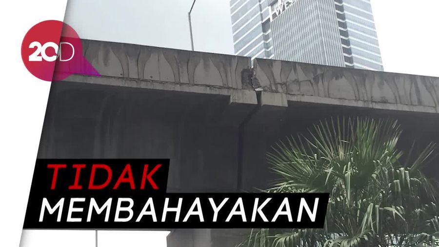 Penampakan Dinding JLNT Casablanca yang Sompek