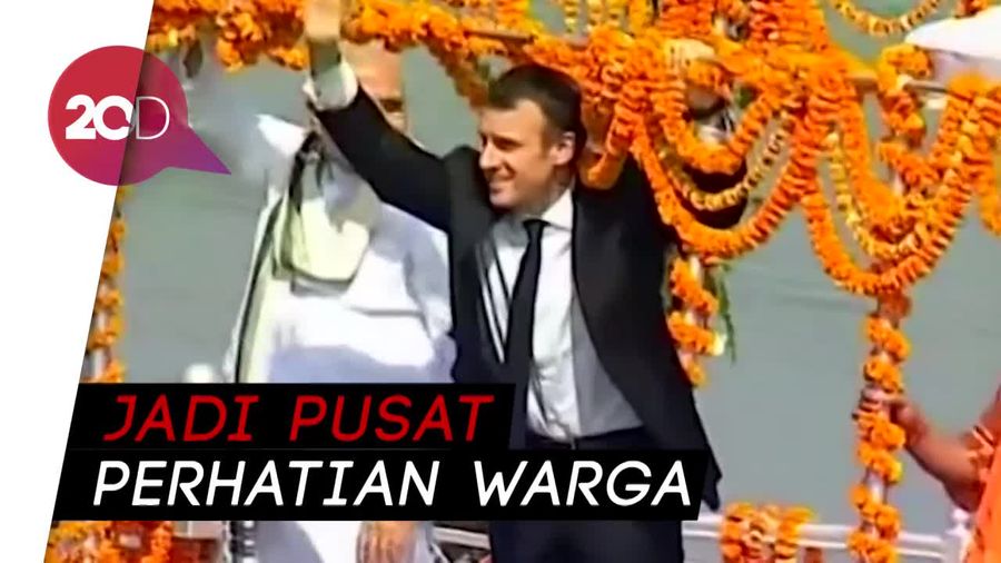 Video Presiden Macron Susuri Sungai Gangga