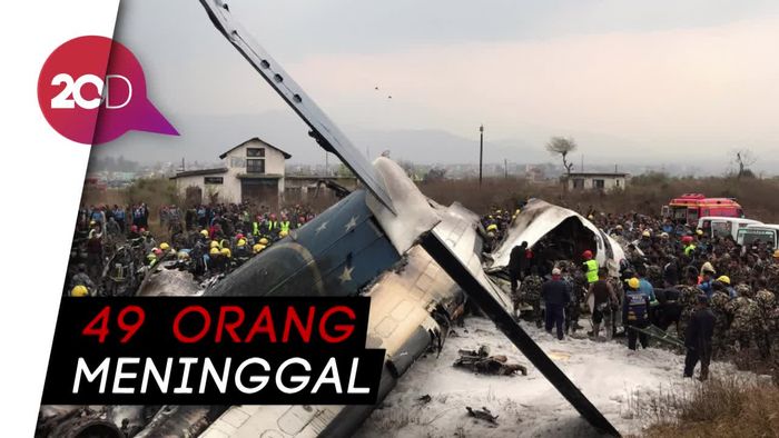 Tragis! Pesawat Jatuh dan Terbakar di Nepal