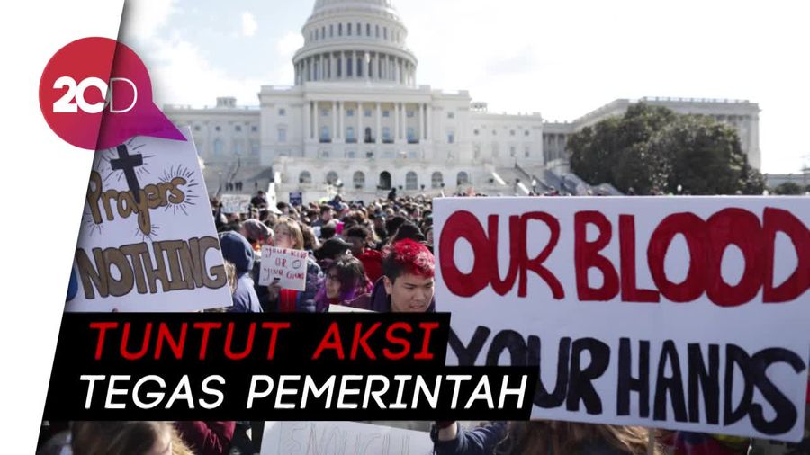 Demo Aturan Senjata, Pelajar AS Bolos Berjemaah