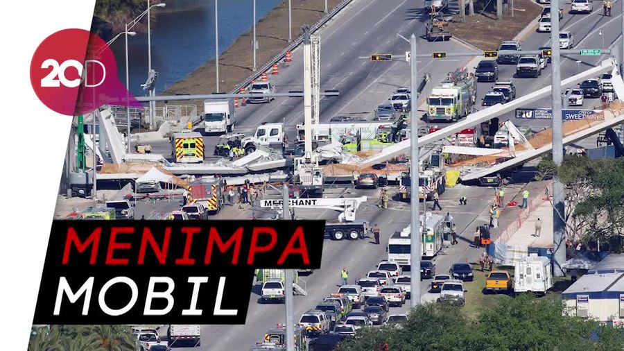 Jembatan di Florida Roboh, 4 Orang Tewas