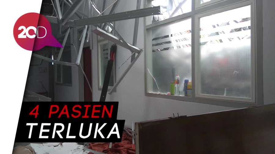 Atap RSAL di Surabaya Ambruk