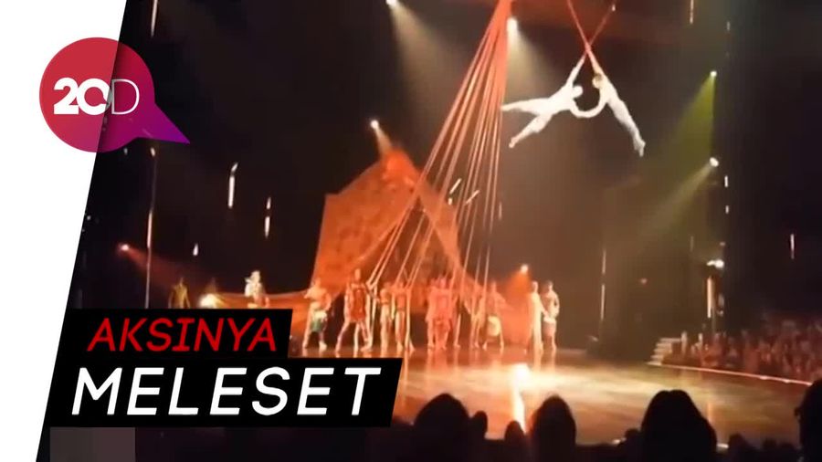 Detik-detik Bintang Sirkus Cirque du Soleil Jatuh
