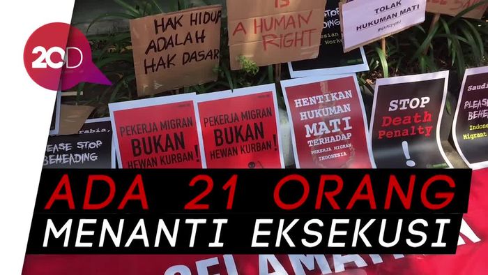 Protes Eksekusi Mati Zaini, Migrant Care Demo di Kedubes Saudi