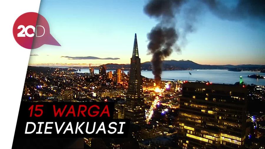 Api Membubung Tinggi di Kawasan Elit San Francisco