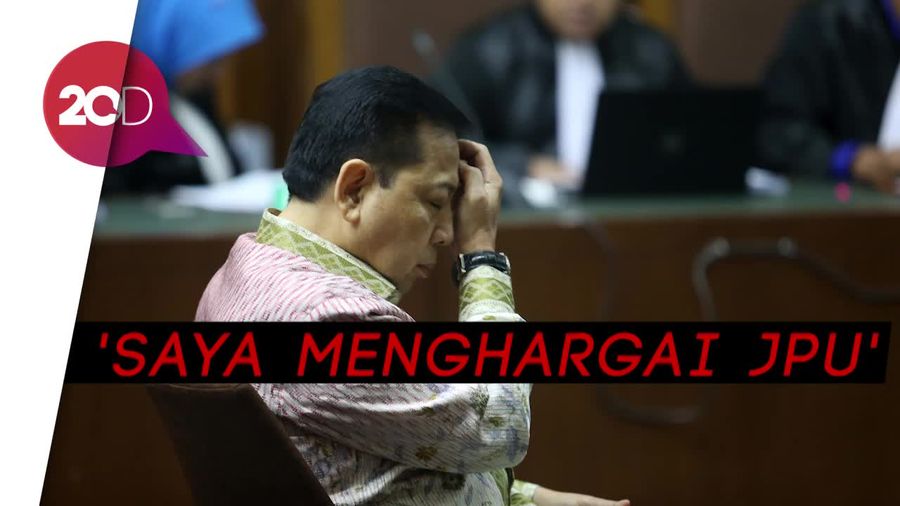 Dituntut 16 Tahun Bui, Novanto Tetap Bantah Terima Duit e-KTP