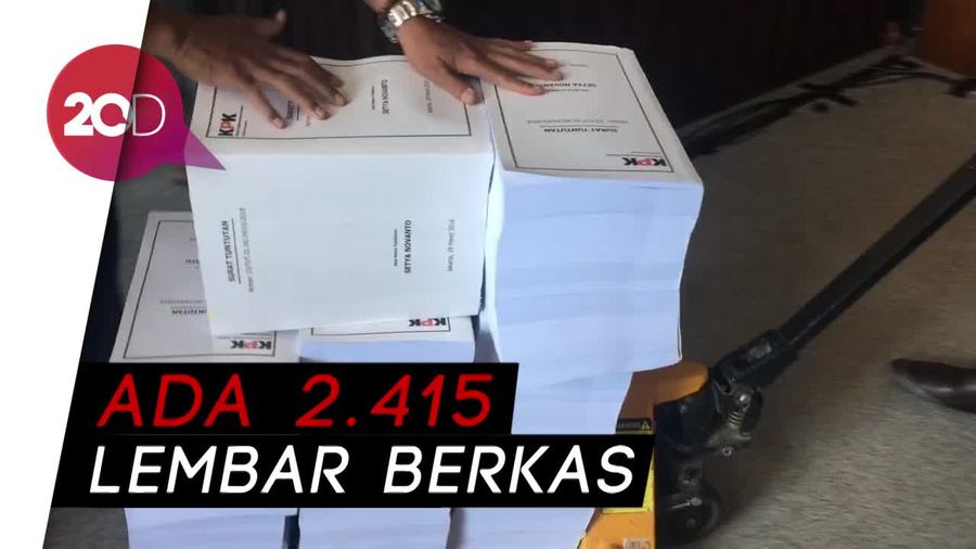 Ini Penampakan Ribuan Lembar Berkas Tuntutan Novanto