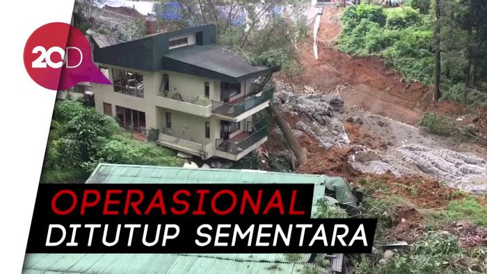 Kamar dan Ruang Genset Puncak Pass Resort Hancur Kena Longsor