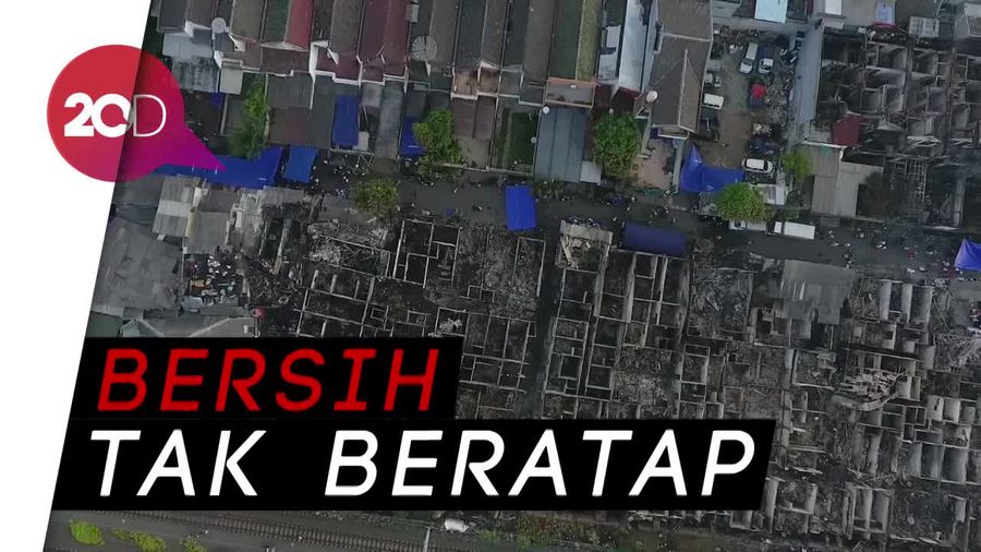 Melihat dari Udara Permukiman Taman Kota yang Dilalap Api