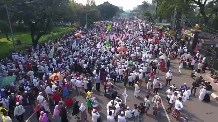 Pantauan Udara Aksi Bela Islam Gugat Sukmawati
