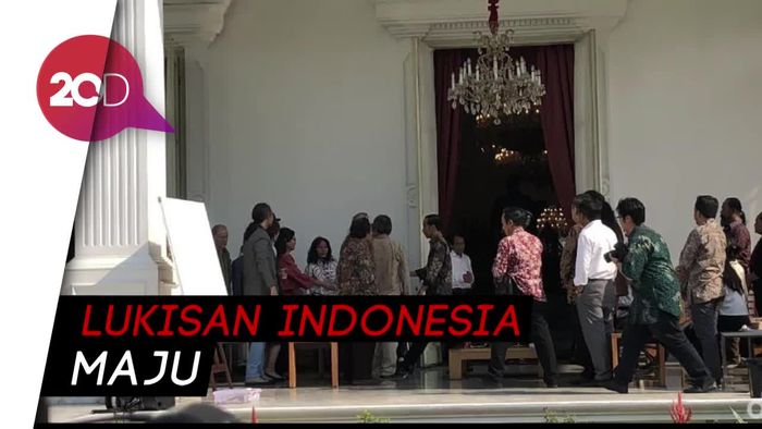 Aksi Goresan Jokowi di Kanvas Putih