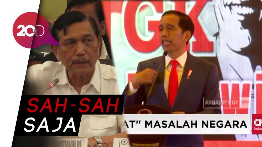 Soal Serangan Balik Jokowi, Luhut: Presiden Jengkel