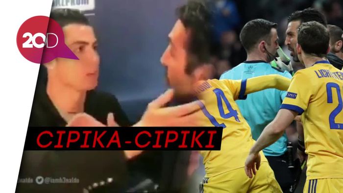 Pelukan Sportivitas Ronaldo-Buffon 