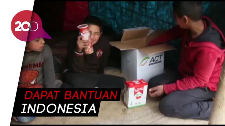 Ekspresi Kebahagiaan Anak-anak Pengungsi Suriah