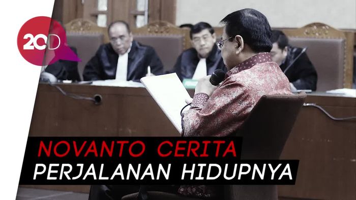 Cerita Mengiba Novanto Sebelum Bacakan Pleidoi