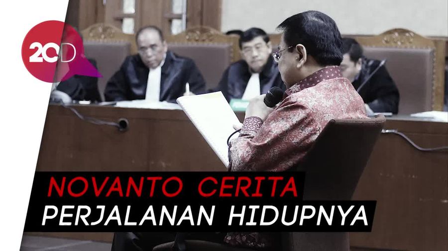 Cerita Mengiba Novanto Sebelum Bacakan Pleidoi