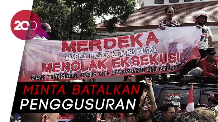 Pedagang Pasar Kemiri Muka Geruduk PN Depok