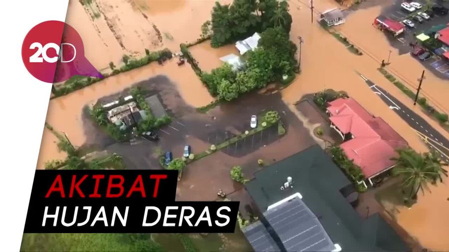 Hawaii Diporak-poranda Banjir dan Longsor