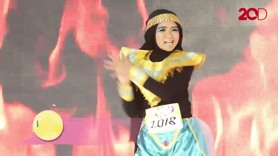 20 Besar Yogyakarta - Cindy Aurel Bawakan Fire Dance
