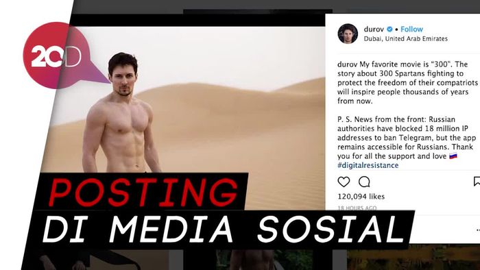 Pavel Durov Rela Telanjang Dada Demi Telegram
