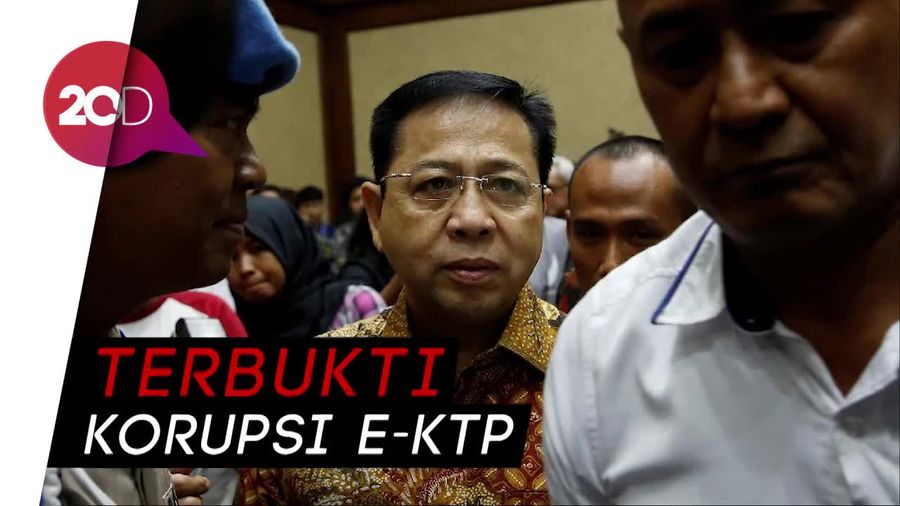 Tok! Setya Novanto Divonis 15 Tahun Penjara