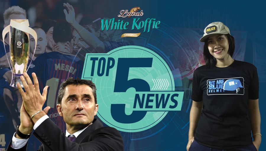 Barcelona Juara La Liga, Cantiknya Briptu Dian Bikin Salah Fokus