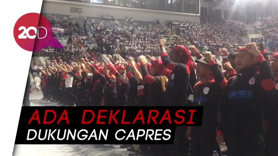 Massa KSPI Mulai Merapat ke Istora Senayan