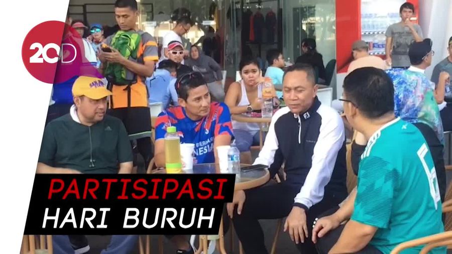 May Day, Zulhas dan Sandiaga Lari Pagi Bareng