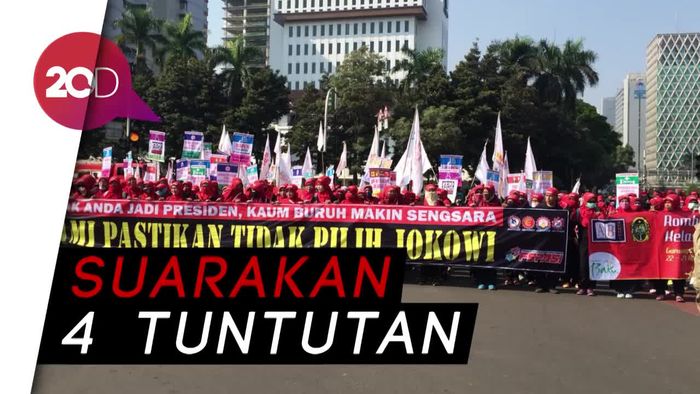 Massa Buruh Akan Long March ke Istana