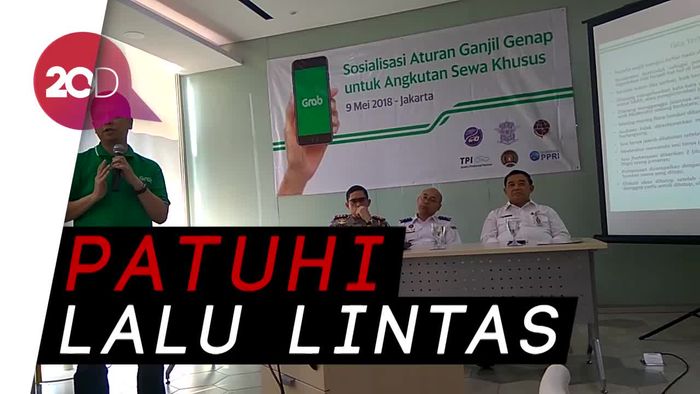 Sopir Taksi Online Dapat Sosialisasi Ganjil Genap