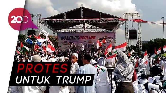 Aksi Bela Palestina Putihkan Kawasan Monas