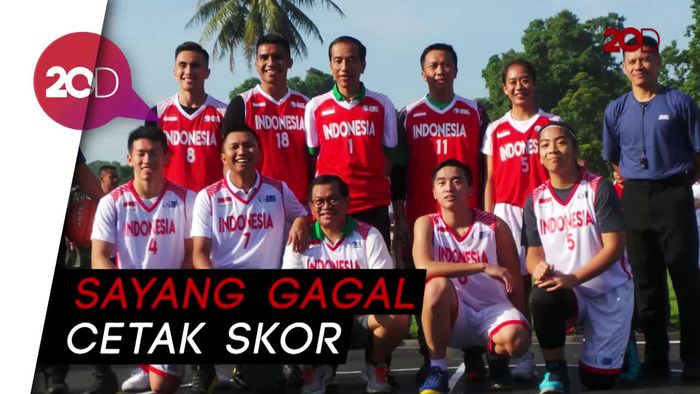  Jokowi Main Basket di Istana Bogor