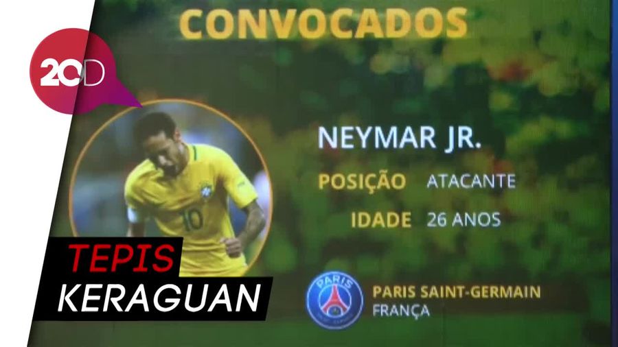 Skuat Brasil di Piala Dunia 2018 Diumumkan, Ada Neymar!
