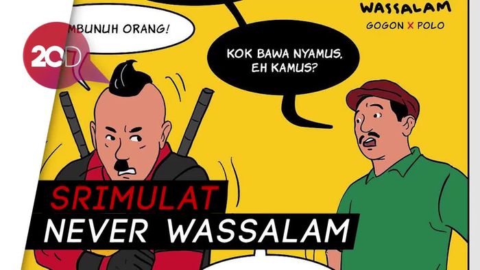 Hari Prast Bikin Komik Gogon Berkostum Deadpool